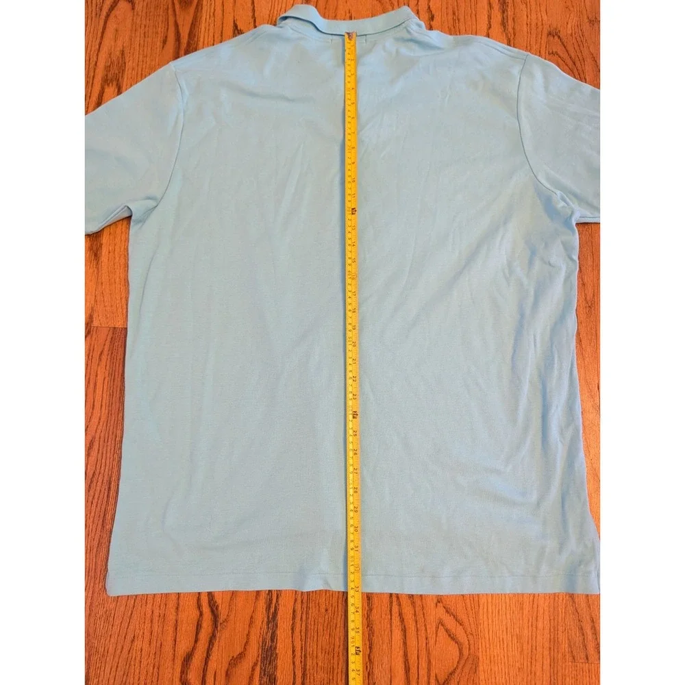 Polo Ralph Lauren Shirt Mens XXL 2XL Blue Purple Pony Short Sleeve Golf Pique